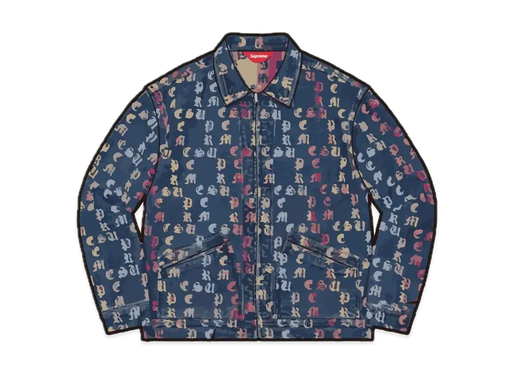 Supreme Gradient Jacquard Denim Work Jacket "Blue"