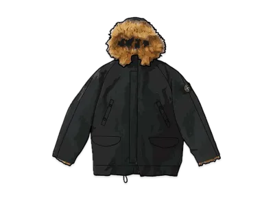 Supreme / Stone Island Formula Steel Reversible Faux Fur Parka "Black"