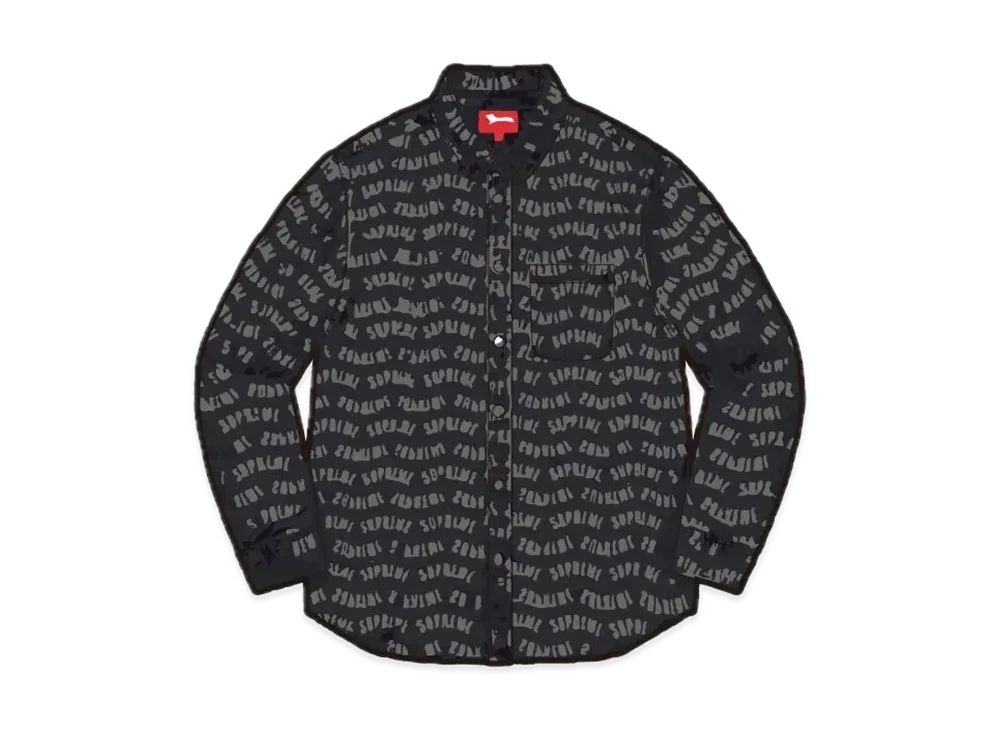 Supreme Arc Jacquard Denim Shirt "Black"
