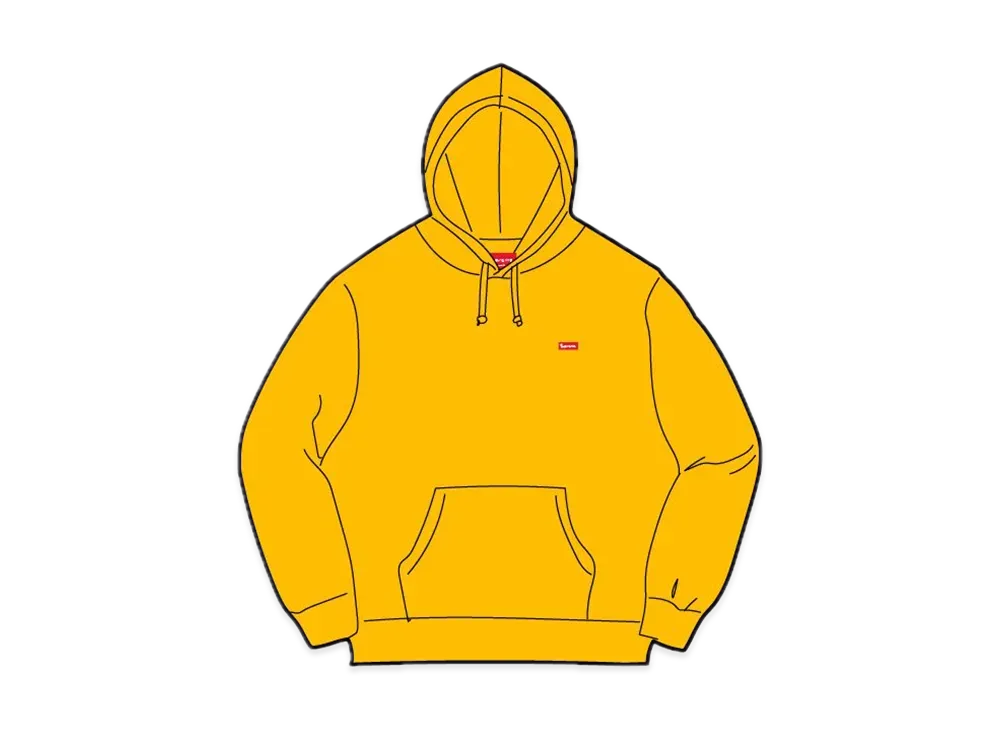 Supreme Enamel Small Box Hooded Sweatshirt "Bright Gold"