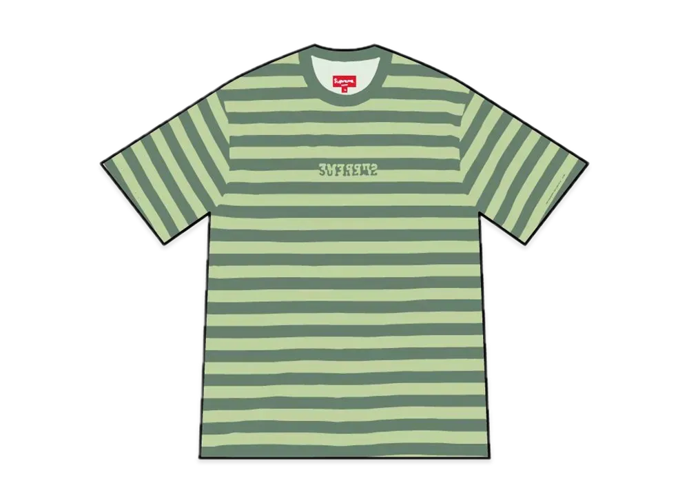 シュプリーム リバース ストライプ エスエス トップ "グリーン"