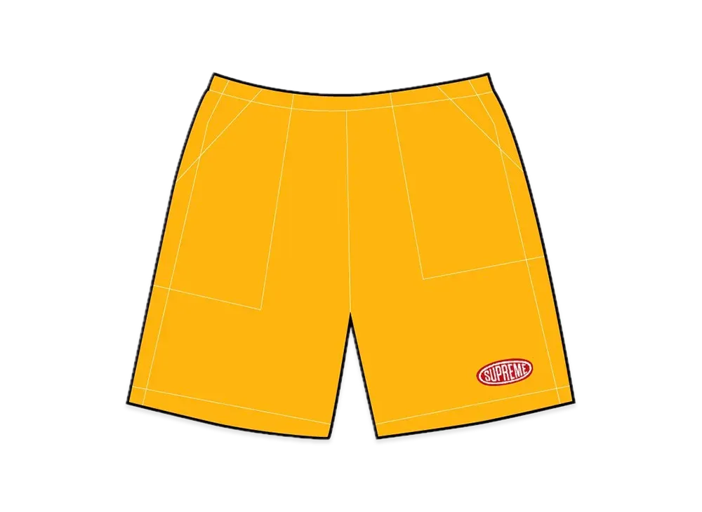 Supreme Nylon Painter Short "Yellow" (22SS)