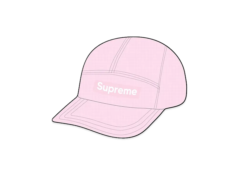 Supreme Washed Seersucker Camp Cap "Light Pink"