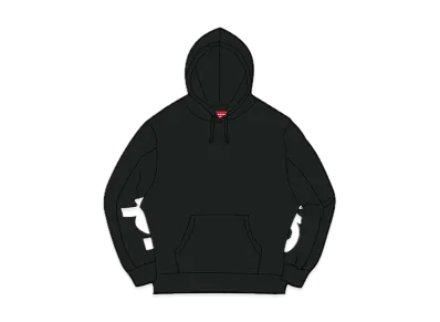 Supreme Cropped Panels Hooded Sweatshirt "Black"