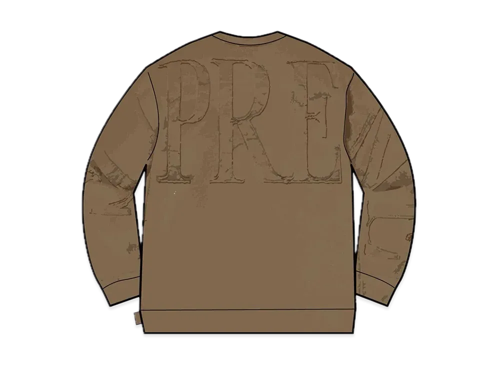 Supreme Tonal Applique Crewneck "Olive Brown"