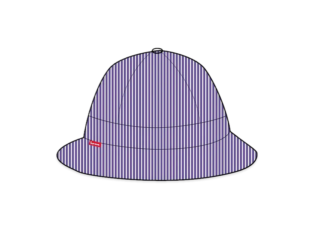 Supreme Stripe Mesh Bell Hat "Purple"