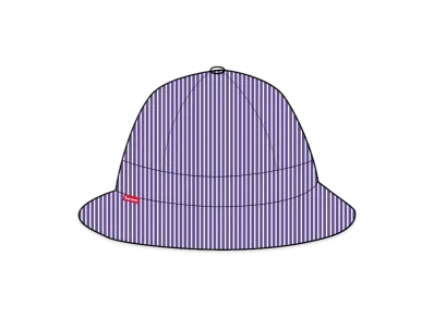 Supreme Stripe Mesh Bell Hat "Purple"