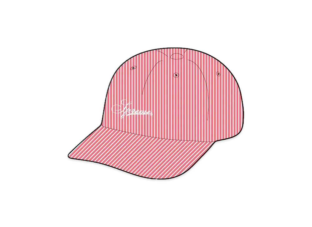 Supreme Stripe Mesh 6-Panel "Red"