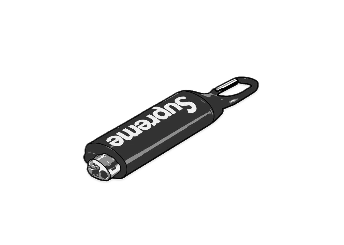 Supreme Lighter Case Carabiner "Black"