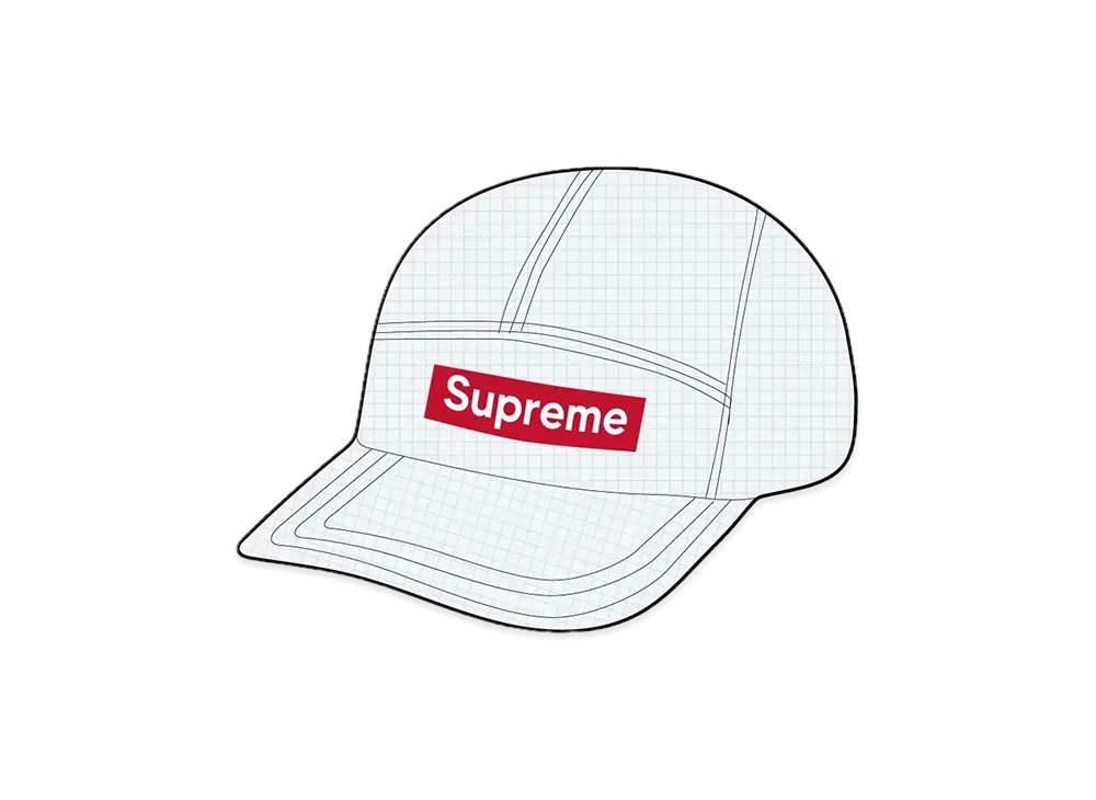 Supreme Denim Ripstop Camp Cap "White"