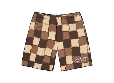 Supreme Reverse Patchwork Sweatshort "Brown"