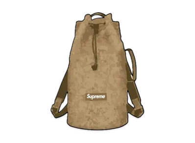 Supreme Fat Tip Jacquard Denim Backpack "Olive"