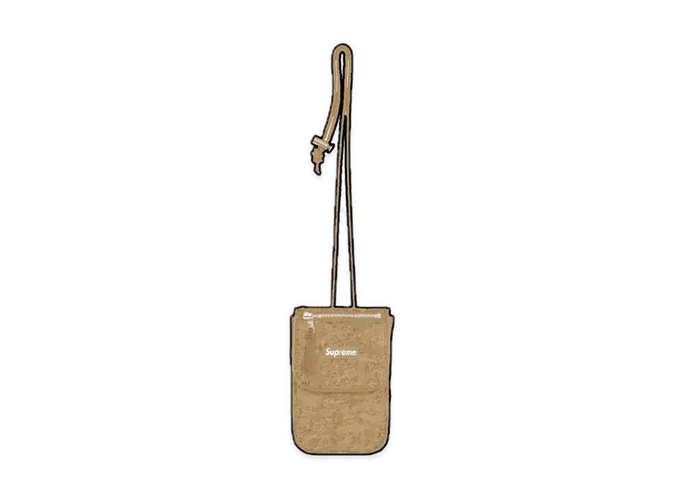Supreme Fat Tip Jacquard Denim Neck Pouch "Olive"
