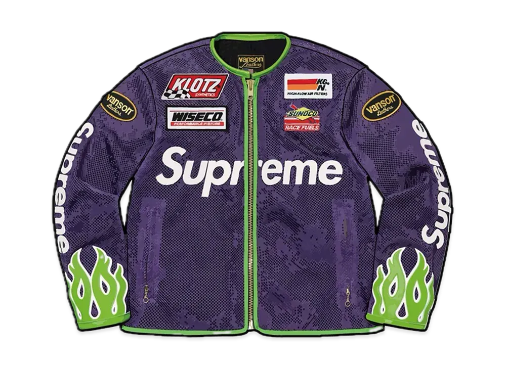 Supreme / Vanson Leathers Cordura Mesh Jacket "Purple"
