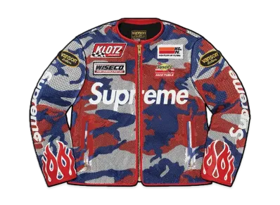 Supreme / Vanson Leathers Cordura Mesh Jacket "Red Camo"