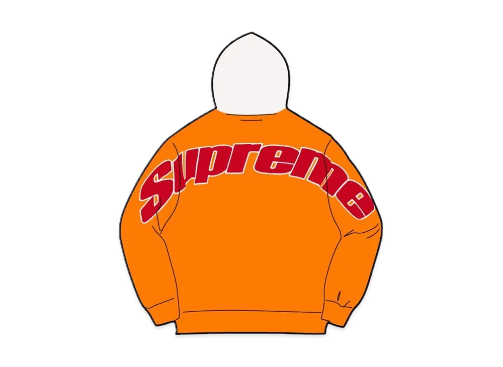 Supreme Hooded Twill Varsity Jacket "Orange"