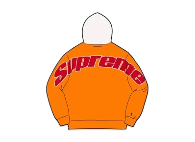 Supreme Hooded Twill Varsity Jacket "Orange"