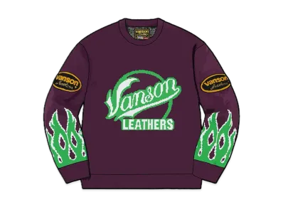 Supreme x Vanson Leathers Sweater "Purple"