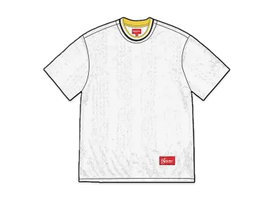 Supreme Perforated Stripe Warm Up Top "White"