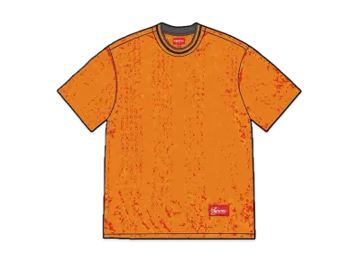 Supreme Perforated Stripe Warm Up Top "Orange"
