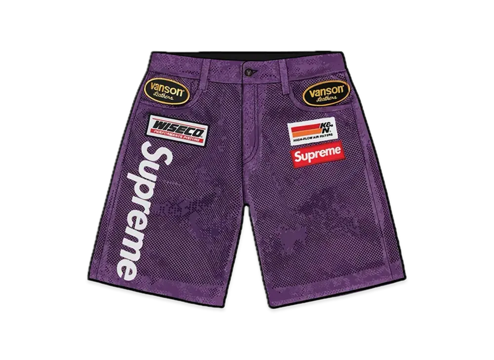 Supreme / Vanson Leathers Cordura Mesh Short "Purple"
