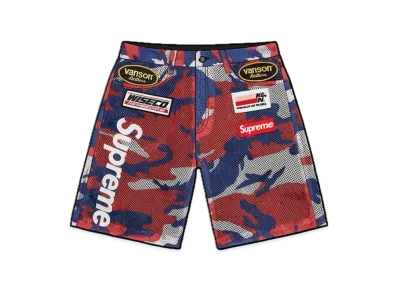 Supreme / Vanson Leathers Cordura Mesh Short "Red Camo"