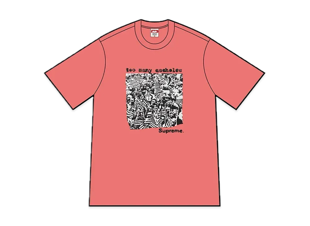 Supreme Too Many Assholes Tee "Bright Coral"