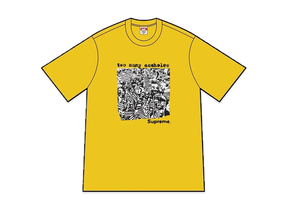 Supreme Too Many Assholes Tee "Yellow"