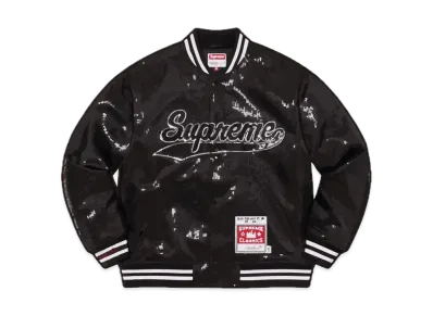 Supreme / Mitchell & Ness Sequin Varsity Jacket "Black"