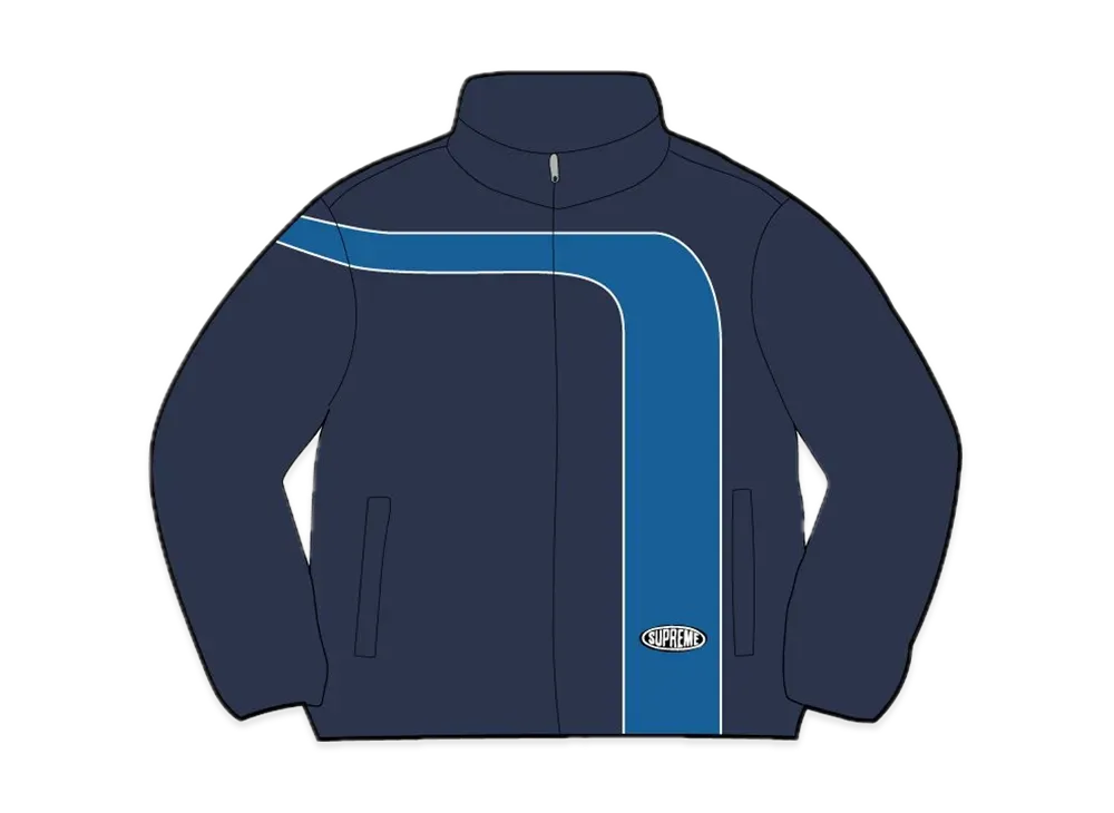 Supreme Stripe Puffer Jacket "Navy"