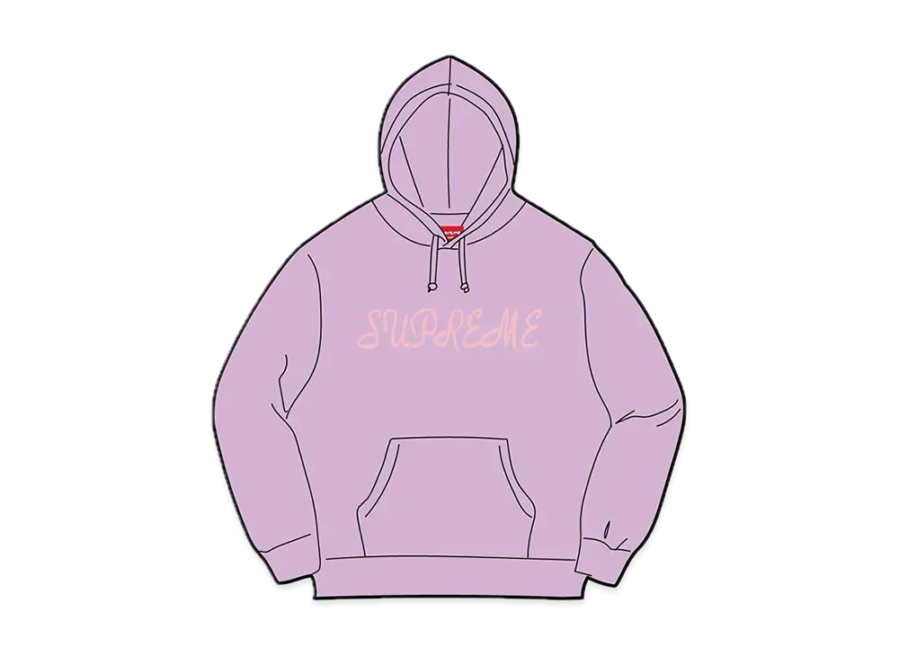 Supreme Script Hooded Sweatshirt "Violet"