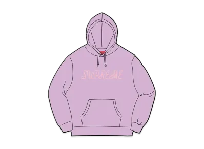 Supreme Script Hooded Sweatshirt "Violet"
