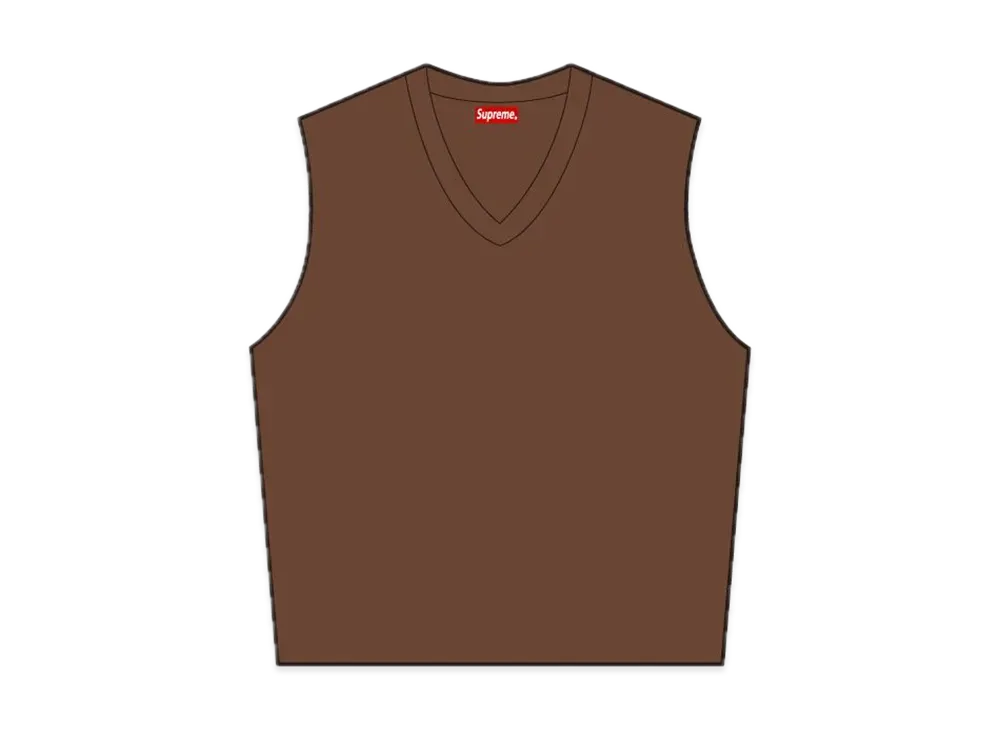 Supreme Sweatshirt Vest "Brown"
