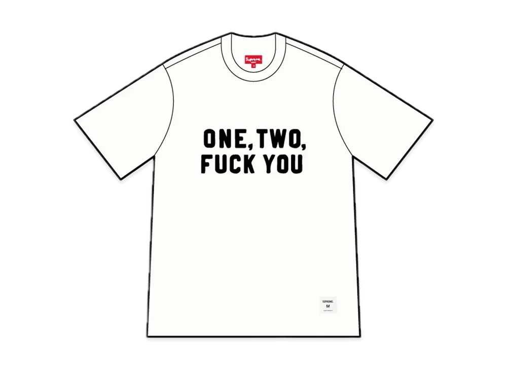 Supreme One Two Fuck You S/S Top "White"