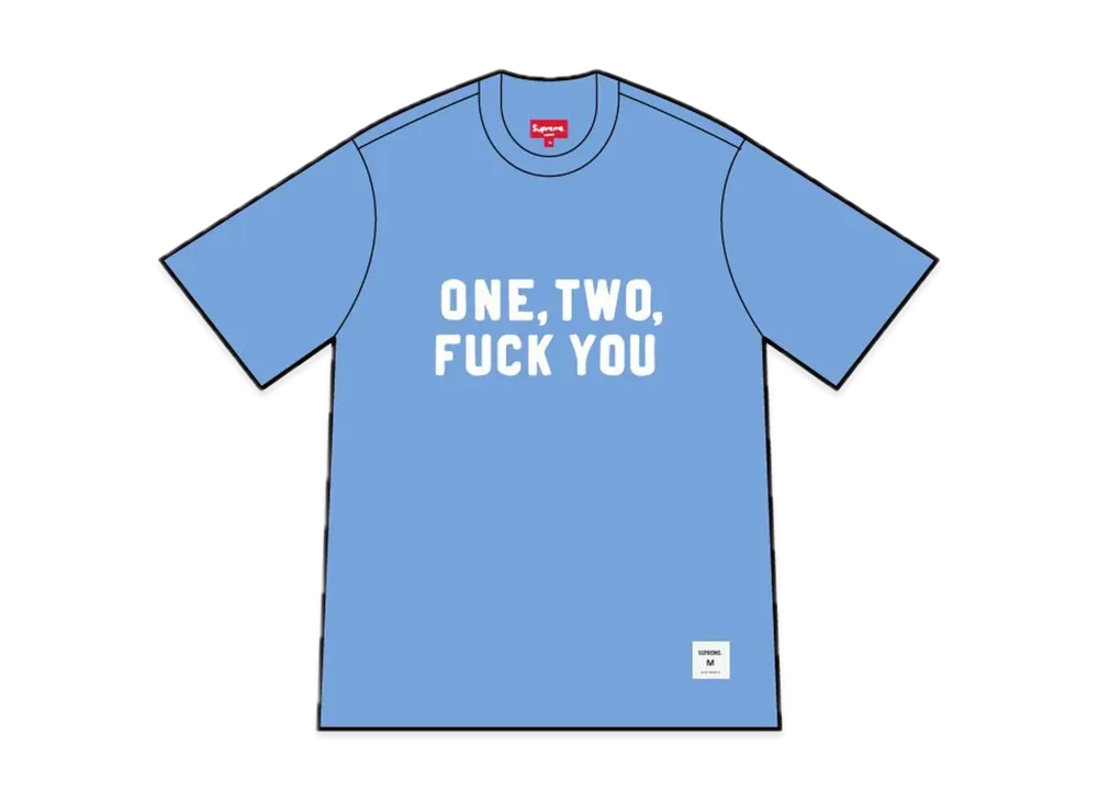 Supreme One Two Fuck You S/S Top "Royal"