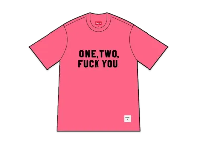 Supreme One Two Fuck You S/S Top "Pink"