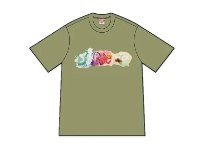 Supreme Watercolor Tee "Light Olive"