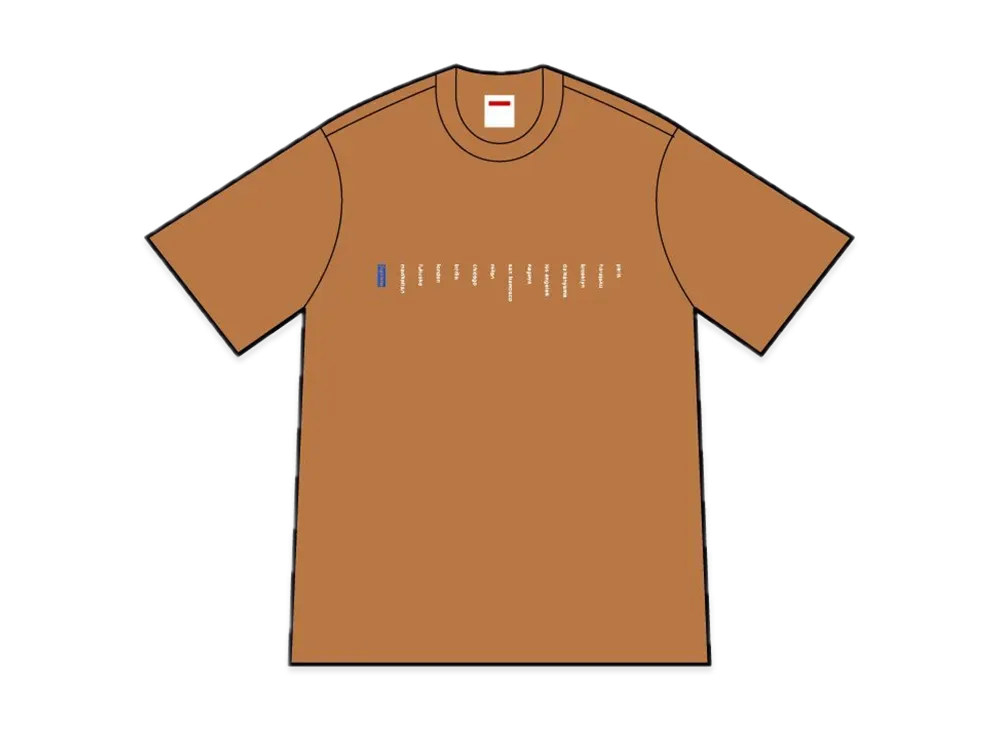 Supreme Location Tee "Light Brown"