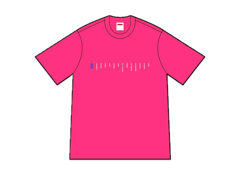 Supreme Location Tee "Pink"