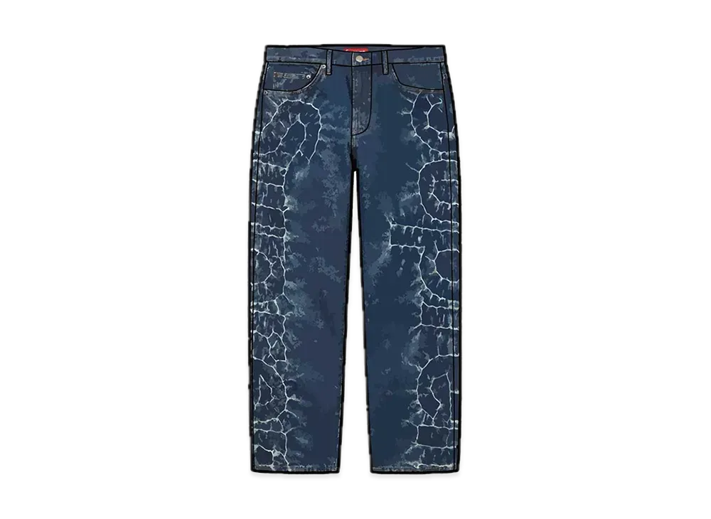 Supreme Shibori Loose Fit Jean "Rigid Indigo"