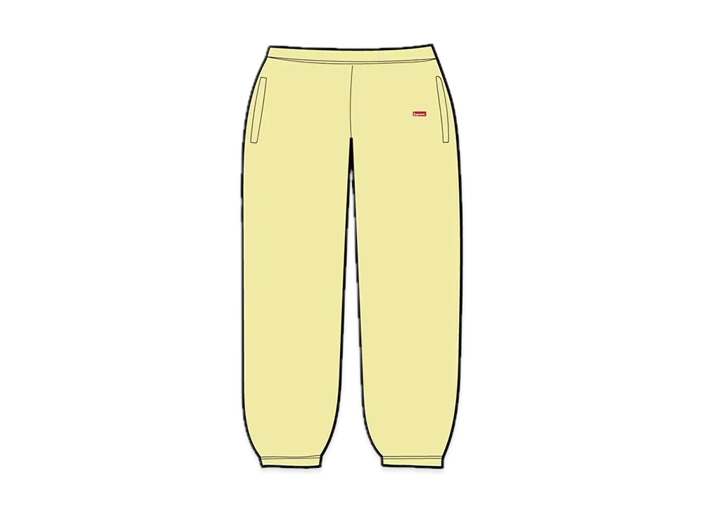 Supreme Small Box Sweatpant "Light Yellow"(23SS)