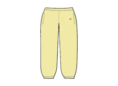 Supreme Small Box Sweatpant "Light Yellow"(23SS)