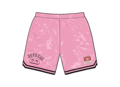 Supreme x Mitchell & Ness Satin Basketball Short "Pink"