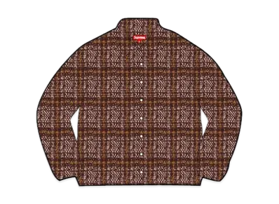 Supreme Basket Weave Plaid Shirt "Brown"