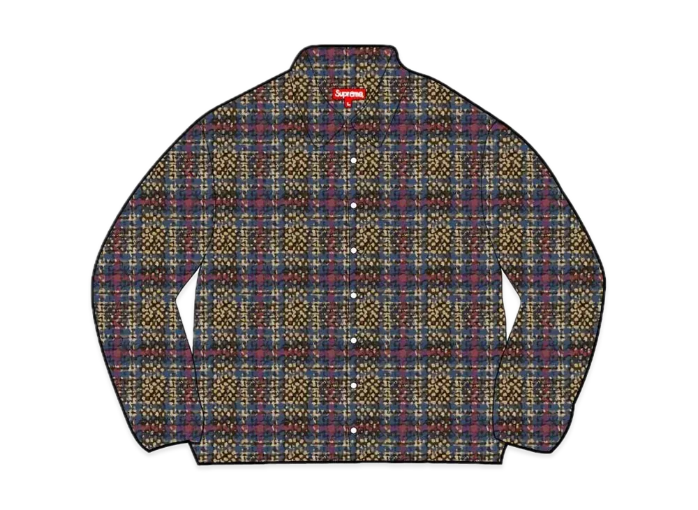 Supreme Basket Weave Plaid Shirt "Yellow"