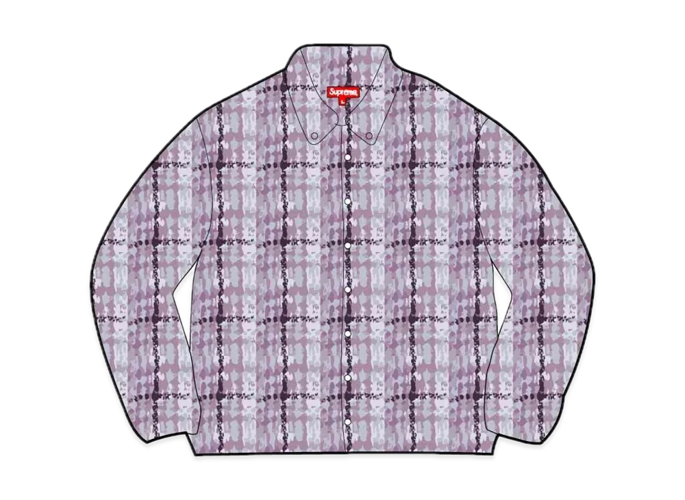 Supreme Basket Weave Plaid Shirt "Light Blue"