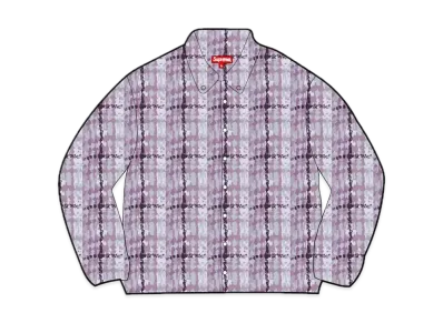 Supreme Basket Weave Plaid Shirt "Light Blue"
