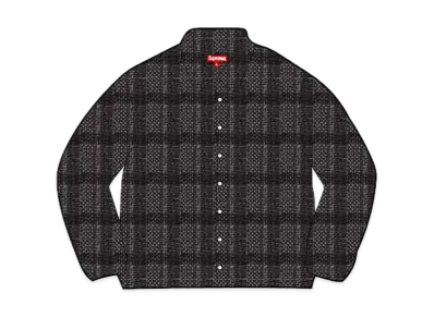 Supreme Basket Weave Plaid Shirt "Black"