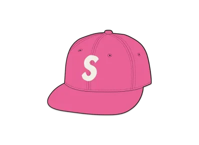 Supreme Ebbets S Logo Fitted 6-Panel "Bright Pink"