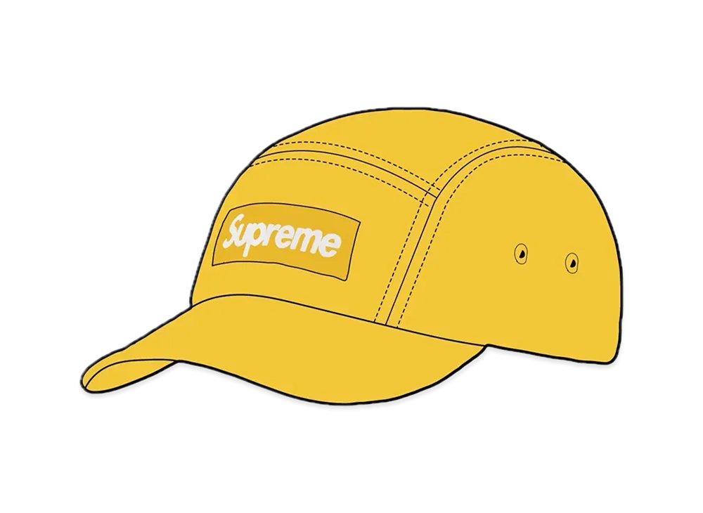 Supreme Washed Chino Twill Camp Cap "Yellow"(23SS)